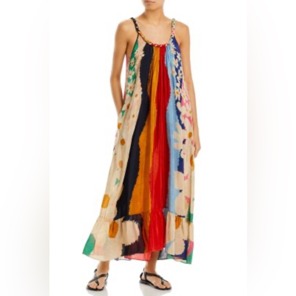 FARM Rio Colorful Floral Strappy Maxi Dress